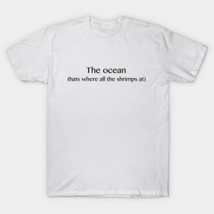 The ocean, that's where all the shrimp's at T-Shirt